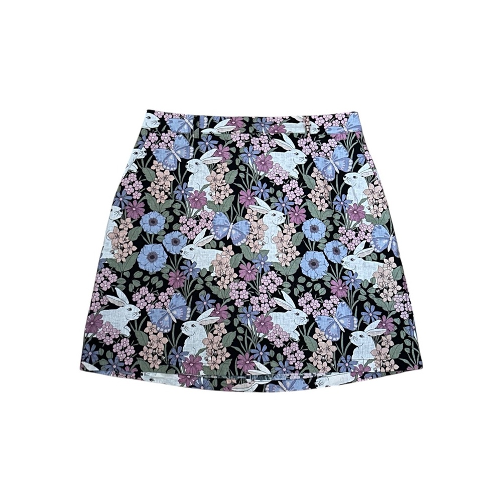 Princess Highway Bounty of Bunnies Print A-Line Mini Skirt Retro AU 16 / US 12